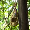 Natural Grass Weaved Bird Nest Handwoven Straw Bird Cage Bird Hut for Yard Decoration Outdoor Garden Hanging Nest Bird Accessory