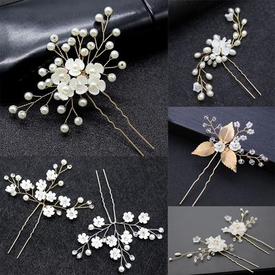 1/2/3PCS pour Coiffure de Mariée Accessoires de Mariage Headwear Headpieces Épingles à Cheveux pour Femmes Pinces à Cheveux