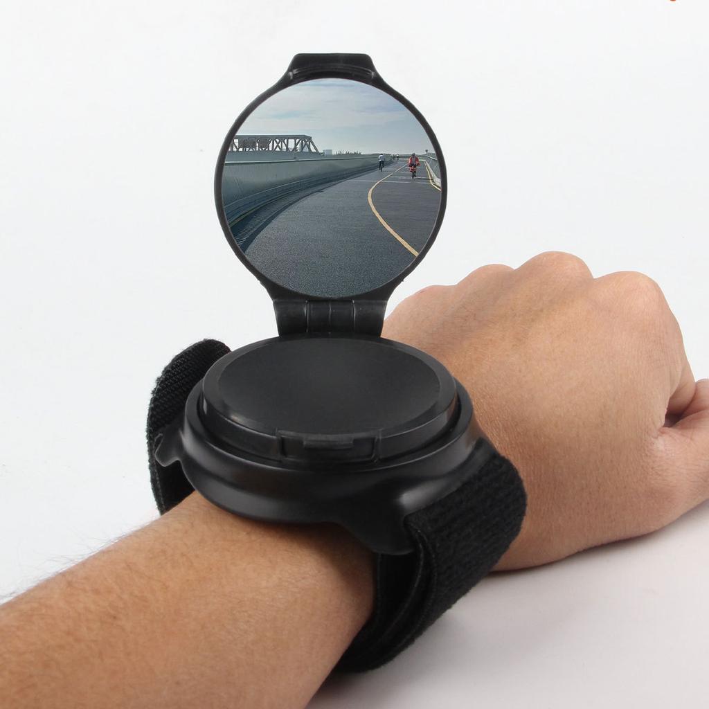 [Rotatable Bicycle Mirror] 360-Degree Rotatable Convex Lens Bicycle Mirror | Made of Acrylic Lens, ABS Shell, Equipped with Wrist and Arm Straps
