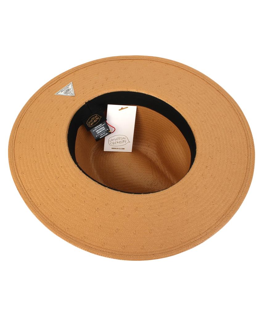 Yunibeosyeolkemiseuteuli Stripe Line Beige Long Fedora Summer Fedora