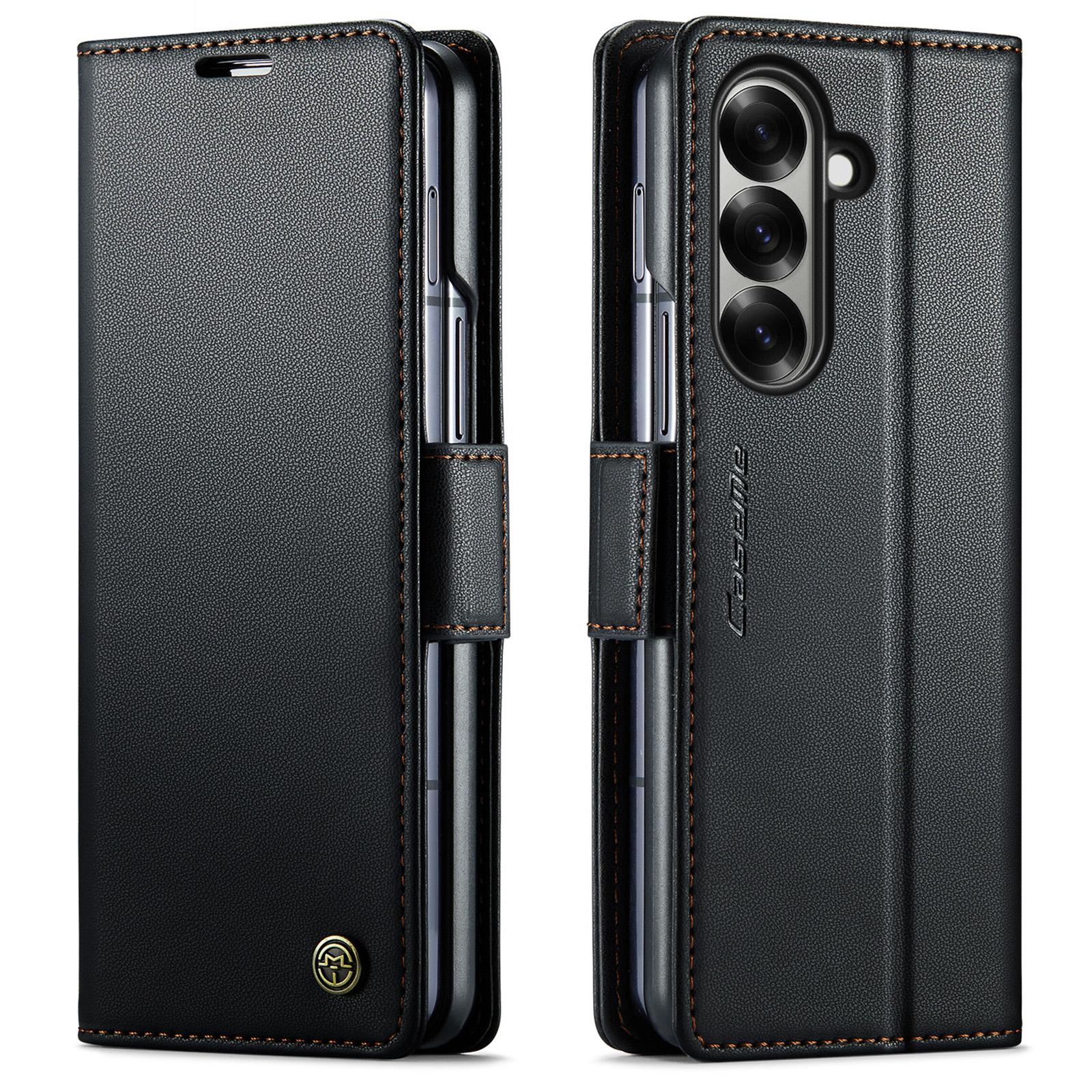 

CaseMe For Samsung Galaxy Z Fold 7 Magnetic Flip Leather Wallet Case Skins Cover 16.2*7.5*2.5cm чёрный