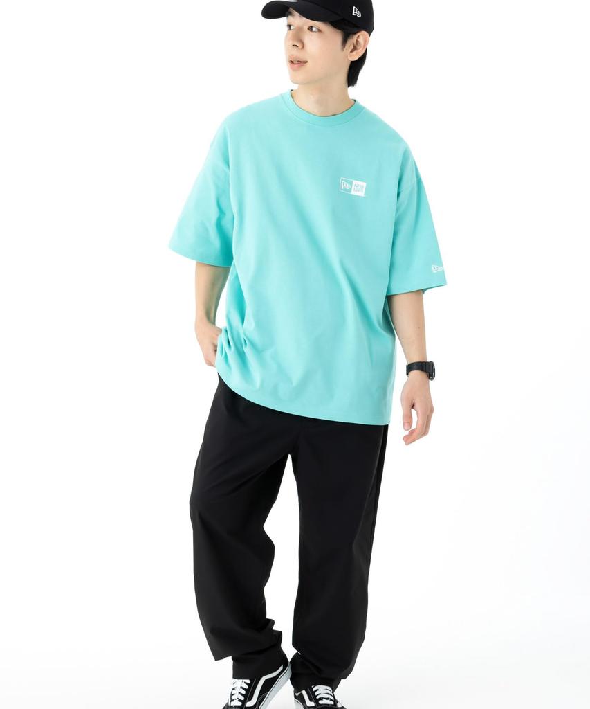 NEW ERA Oversized Blue Tint White Box Logo T-Shirt