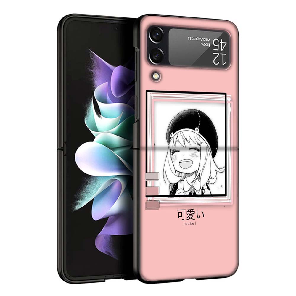 Spy Family Anya Cute Phone Case For Samsung Galaxy Z Flip7 Flip6 5G Flip5 Flip4 Flip3 ZFlip 7 6 3 4 5 Shockproof Back Cover Gala