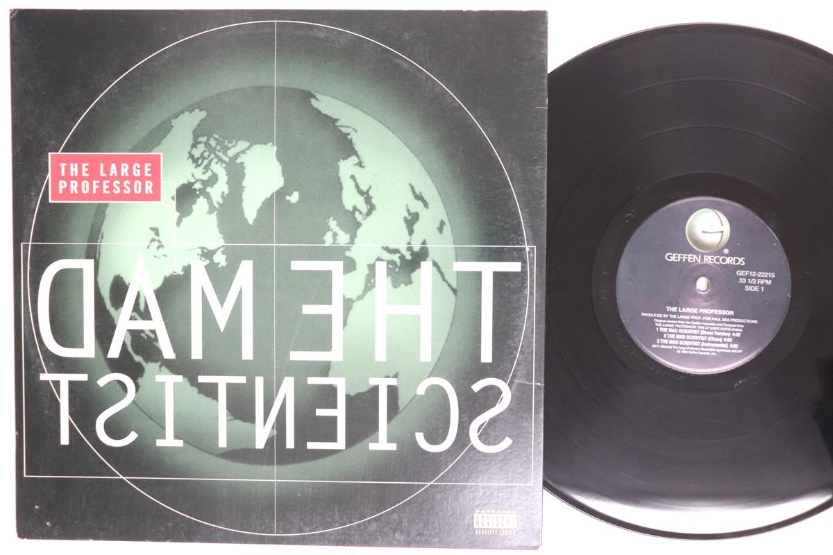 12inch Record LARGE PROFESSOR  Mad Scientist GEF1222215 GEFFEN 1996 US Rap  HipHopRB Used