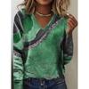 Vintage Women's T-Shirt Graphic Paisley Elegant Fashion Tee Long Sleeve T-shirts V-Neck Regular Tops Pullover Fall Winter