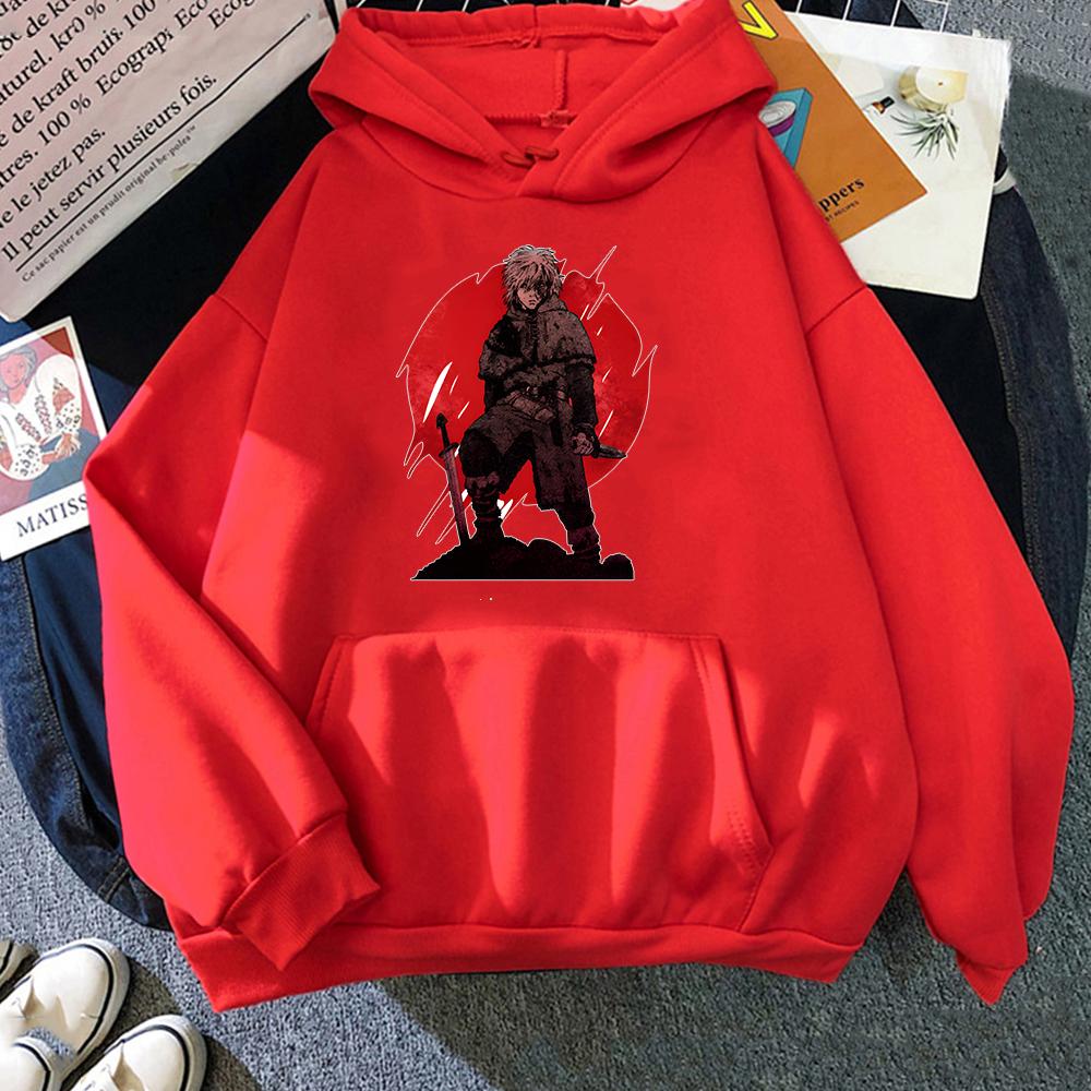Vinland Saga Oversized Mikina Gotická Unisex Japonská Anime Mikina s dlouhým rukávem Hezký Four Seasons Běžné O-neck Unisexga Potisk