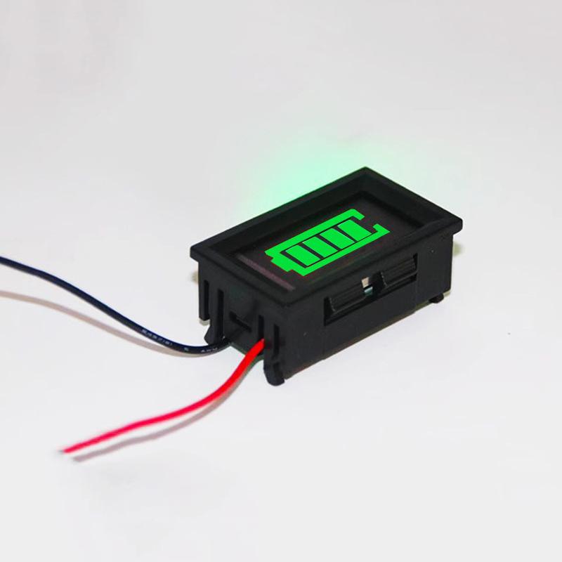 Two-Line Electric Vehicle Voltage Meter, Battery, Battery Charge Percentage Display Meter