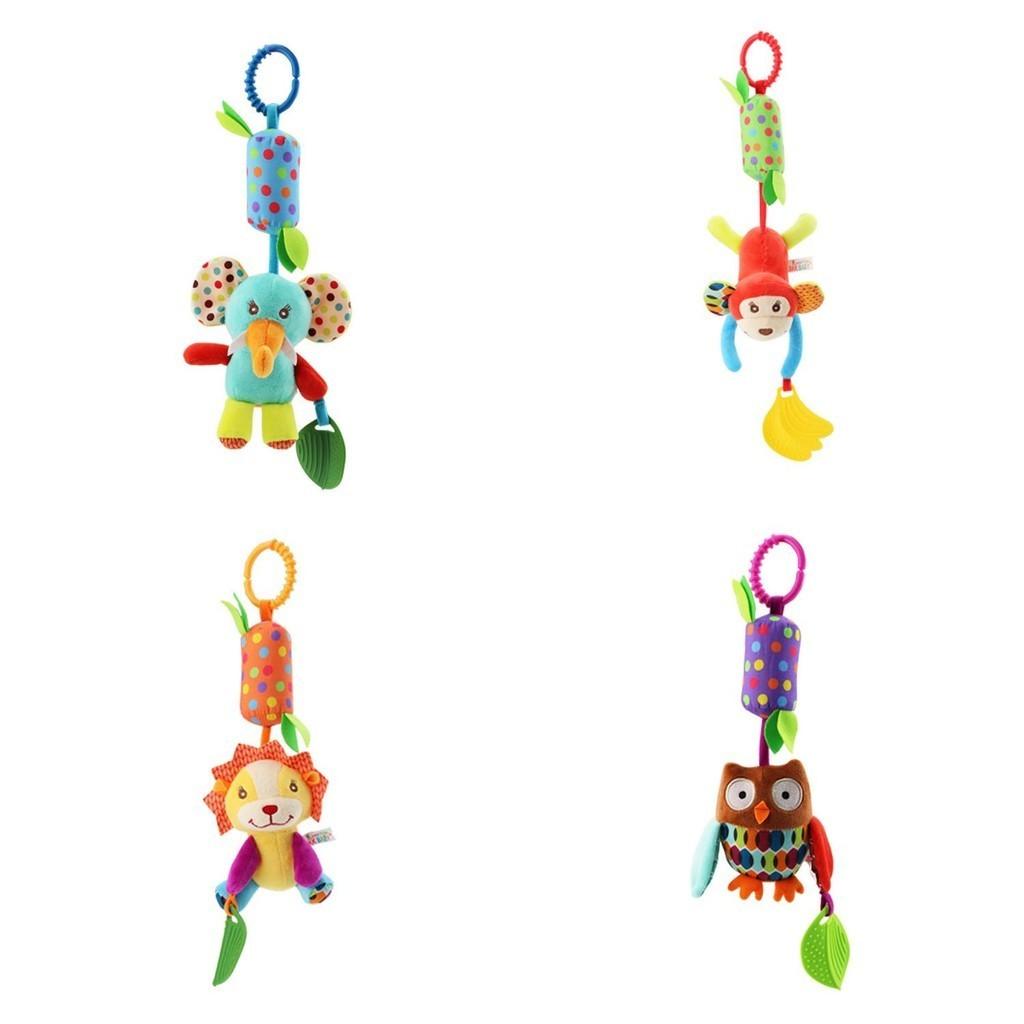 Skk New Animal Wind Chime Bed Hanging Pushchair Pendant With Bell Teether Plush Toy Manufacturer Supply