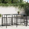 VidaXL Black Bar Table 200x100x110 Cm Powder-Coated Steel, Breakfast Bar Table, Kitchen Bar Table, 3301419