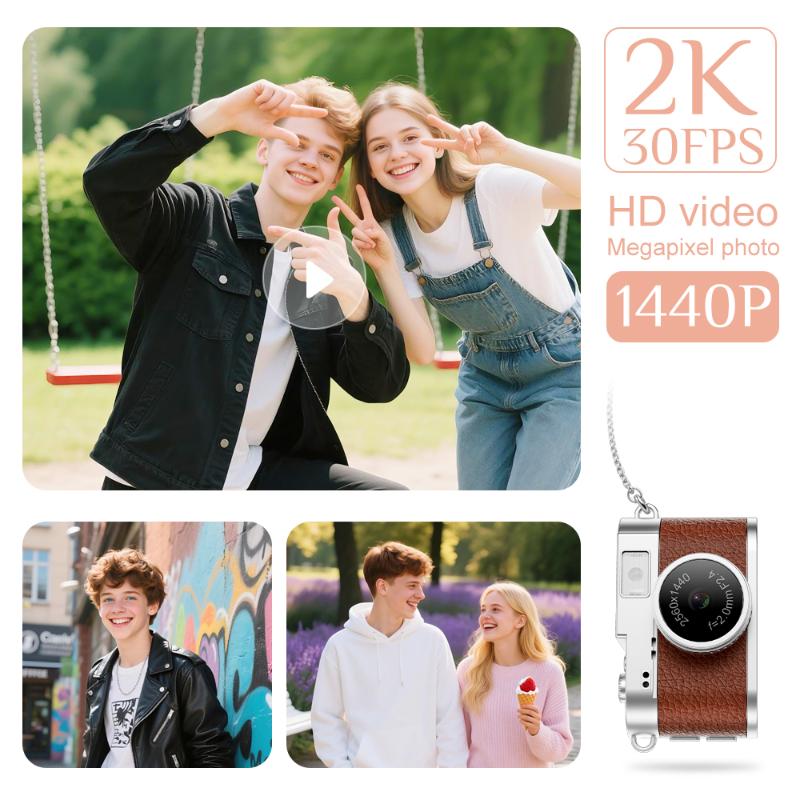 S160 Mini Digital Camera 2K HD Video Recording 1.47 Inch HD Screen Portable Small Cam for Holiday Family Party Shooting