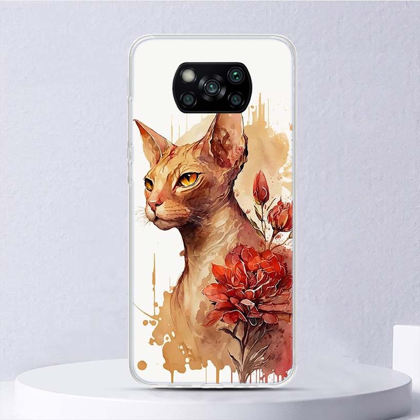 Lavaza Sphynx Sphinx Cat Soft Case For Xiaomi Poco X7 X6 X5 X4 X3 Nfc F6 F5 Pro Phone Cover F4 Gt F3 F2 F1 M5S M4 M3 M5 Funda Co