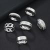 Stainless Steel Jewelry Devil's Eye Rotatable Ring Men's Personalized Punk Style Titanium Steel Ring Set