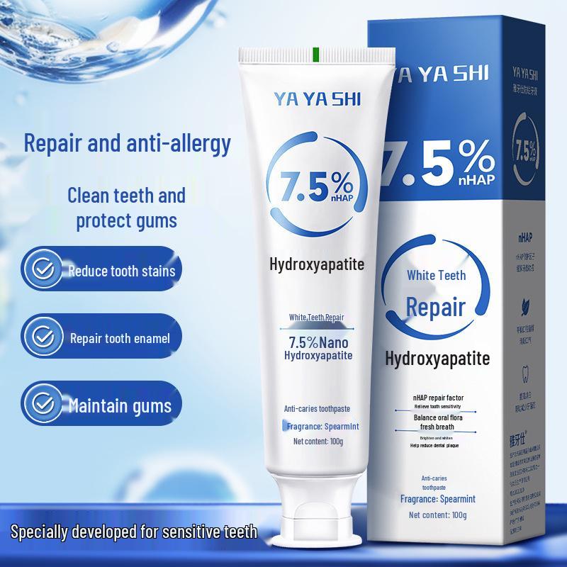Hydroxyapatite Whitening & Anti-Cavity Toothpaste - Stain Removal & Antibacterial, 100g