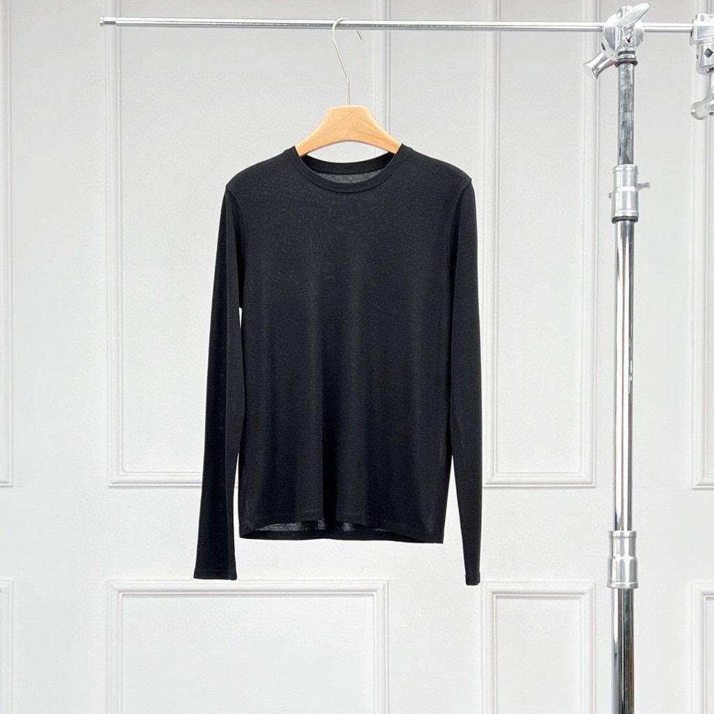[UpperClass Series] Women's Tencel Wool Round Neck Long Sleeve Top