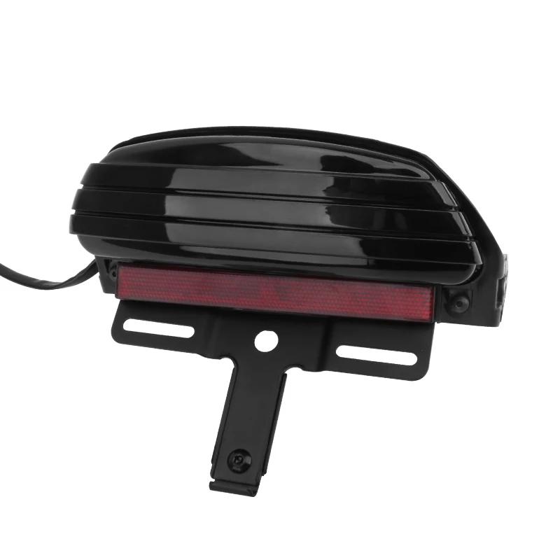 Motorcycle Lights Tri-Bar Rear Fender Lamp LED Brake Tail Light Bracket Mount Accessories For Harley Dyna Fat Bob Softail 06-15