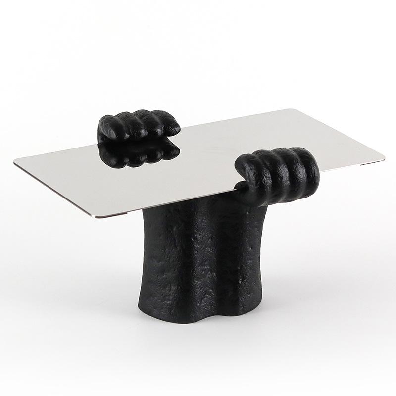 Modern Abstract Designer Hands Holding Tray, Living Room Coffee Table Model Room Soft Decoration Creative Storage Ornaments