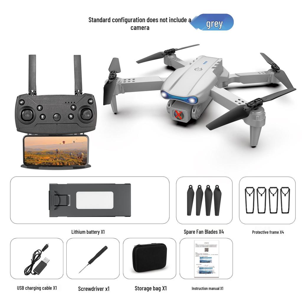 E99 Folding Drone with 4K Dual Cameras: Four-Axis Aerial Photography, Fixed Height, Remote Control Airplane Toy K3.