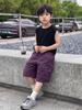 Korean Style Kids' Quick-Dry Cargo Shorts - Casual, Loose Fit for Boys