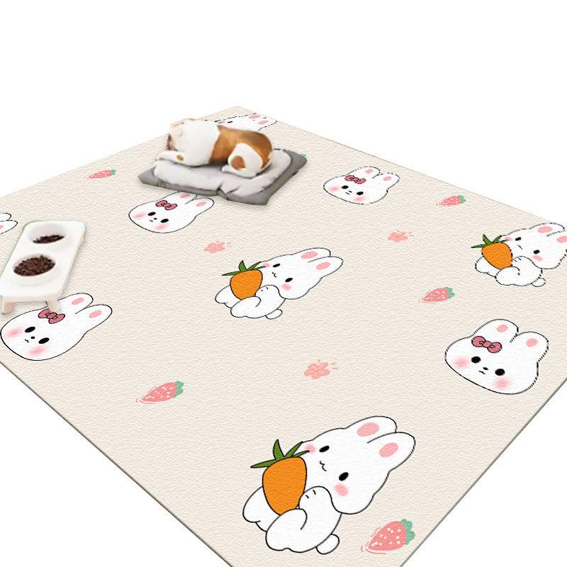 Cartoon PVC Pet Mat: Dirt-Resistant, Waterproof Dog Carpet for Kennels