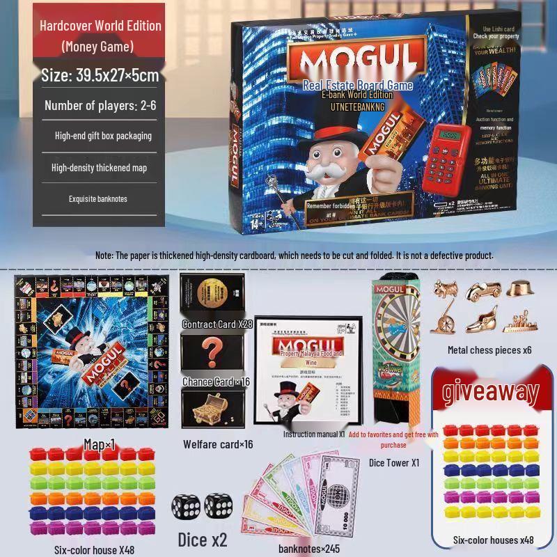 QiuQiao Luksusowa gra planszowa Monopoly