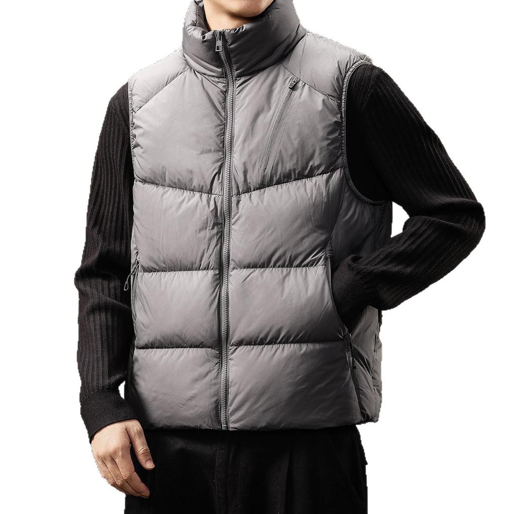Men's Trendy Stand Collar Down Vest - Autumn/Winter Warm Workwear Jacket