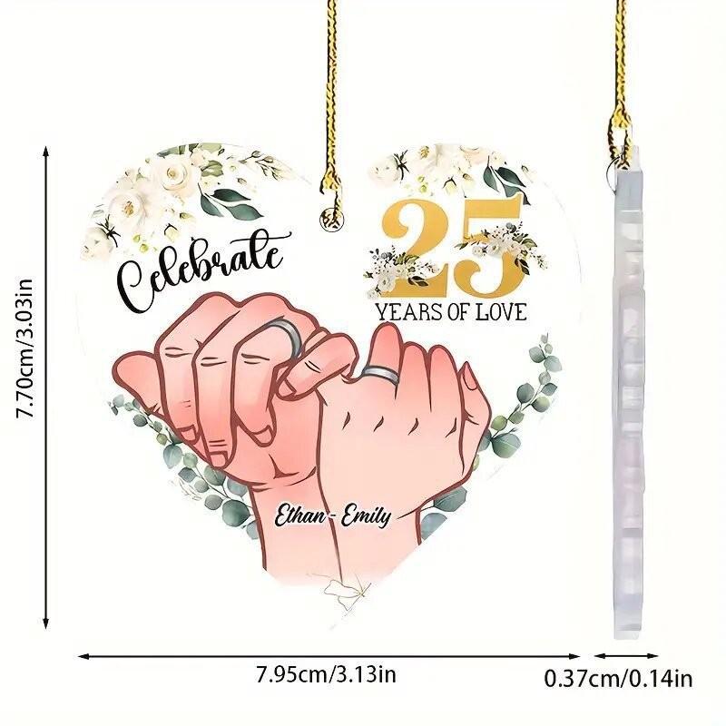 

Playful Acrylic 2d Love Theme Car Decoration Keychain Backpack Accessory Gift