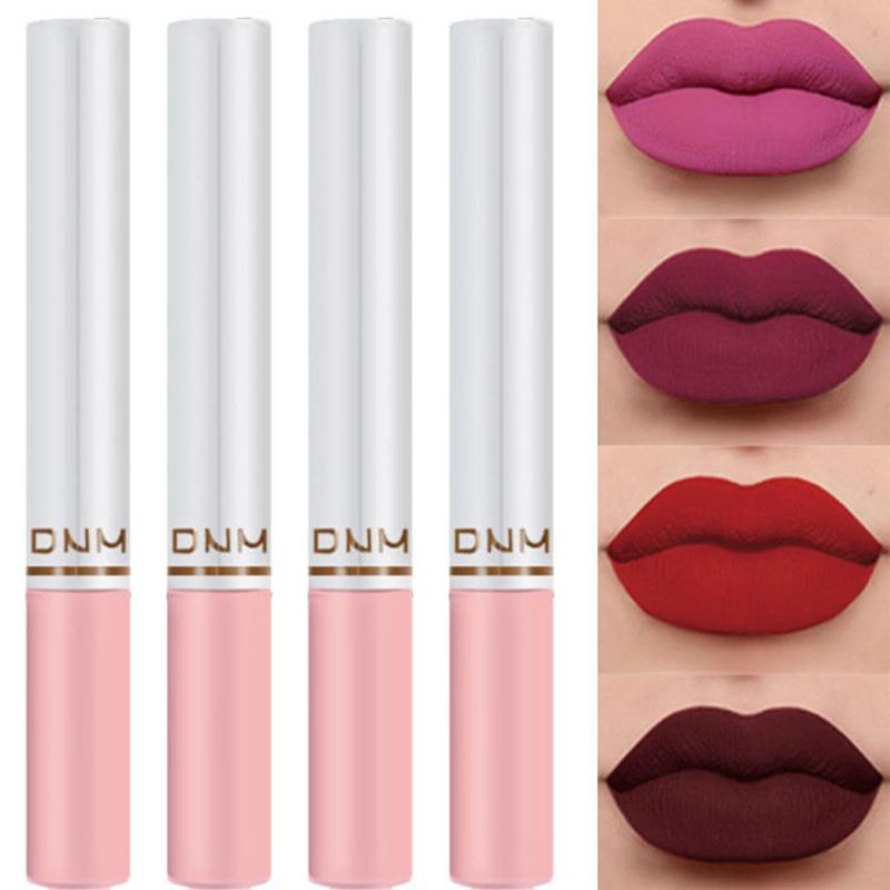 Sada 4 tenkých rtěnek Pevný lesk na rty Matný / Hydratační make-up na rty Kosmetika Dárek pro dívky ženy 1,5 g*4 Kosmetika Make-up