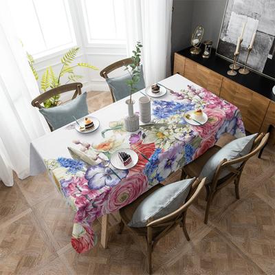Flower Feather Butterfly Tablecloth Holiday Decor Waterproof Rectangular Tablecloths Wedding Decor Table Cover