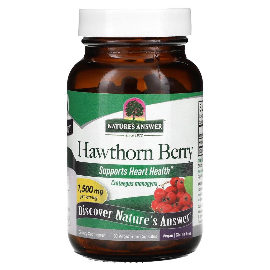 Nature'S Answer, Hawthorn Berry, 1,500Mg, 90 Veggie Caps (500Mg per Capsule)