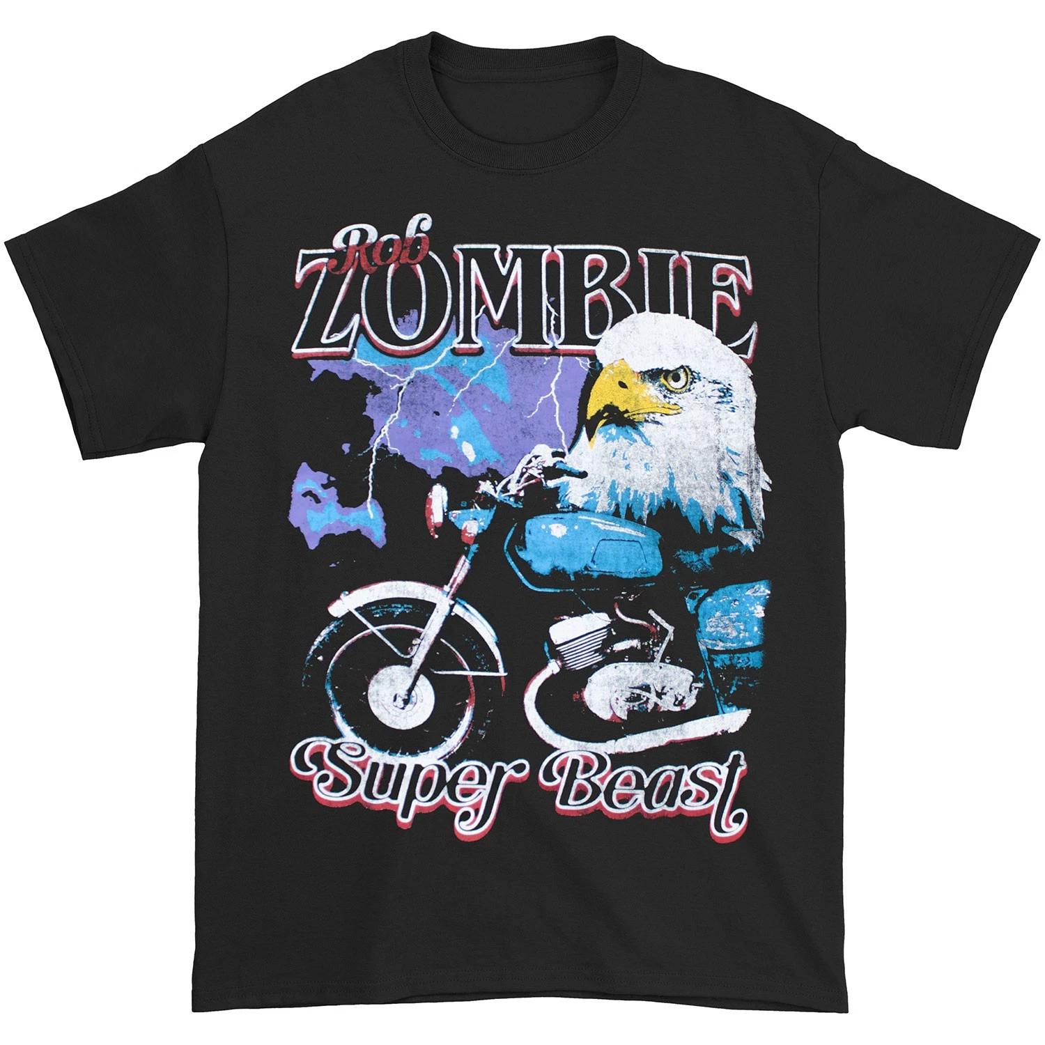 Men s Rob Zombie Super Beast Bike T-shirt Medium Black XXXXL