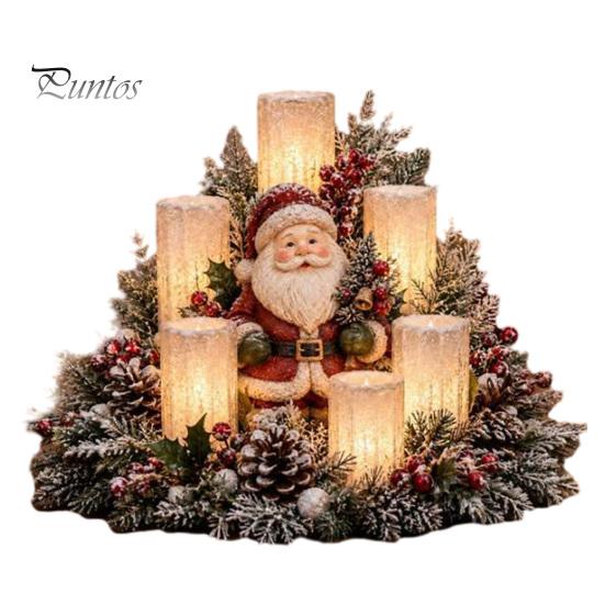 Atmospheric Lighting for Home Christmas Lighted Centerpiece, Ornament with Warm Glow, USB Red Seasonal Powered Plastic Crafts Holiday Tabletop