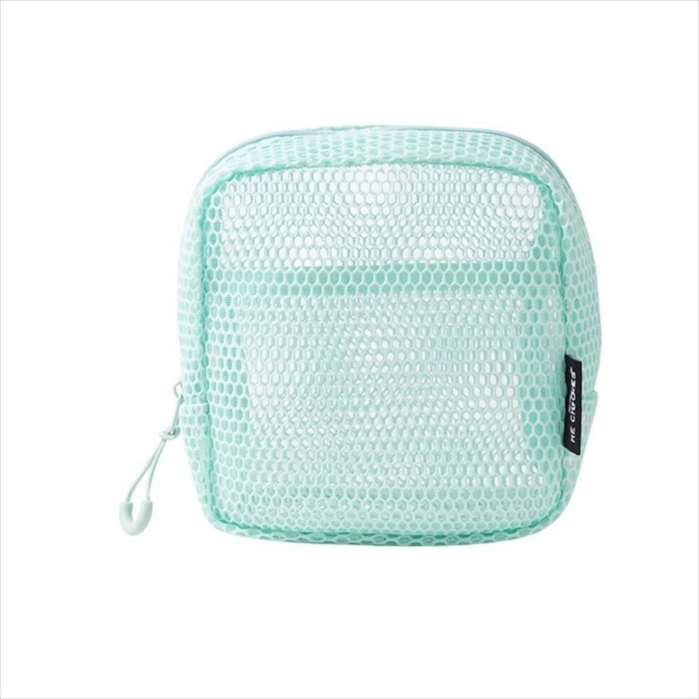 

Mesh Cosmetic Bag Candy Color Zipper Coin Purse Portable Lipstick Key Storage Pouch Style 2-Green
