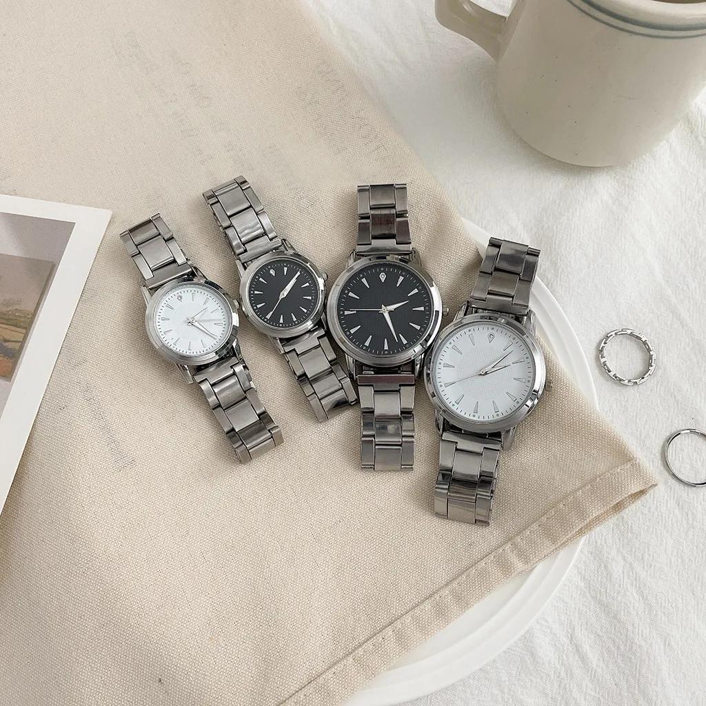 Luminous Steel Band Couples Watch Quartz Timepiece Fashion Matching Watches for Men and Women Perfect Gift