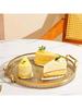 Single Acrylic Serving Platter, Reusable Multi-purpose Tray for Breakfast, Fruits, Cupcakes, Cakes and Snacks, Stylish Decorativ