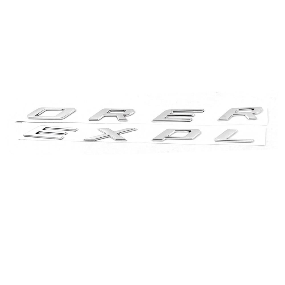 AHYU6 1pc 3D EXPLORER Letter Hood Head Front Sticker Emblem Badge Car Decal for 2011-2020 Ford Explorer Accessories
