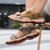 Summer new sandals men's outdoor travel beach shoes casual leather soft sole non-slip sandals