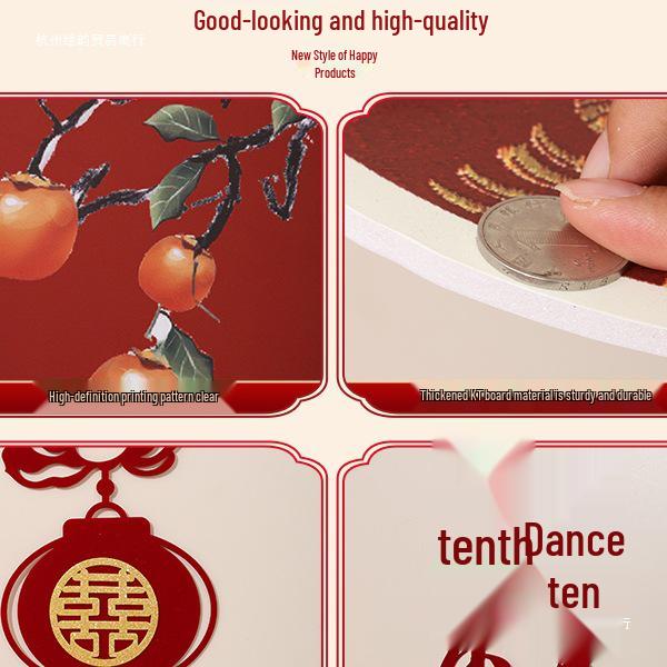 Wedding Room Decor Set: Sofa Wall, Bedroom Bedside, Bride & Groom Double Happiness Board