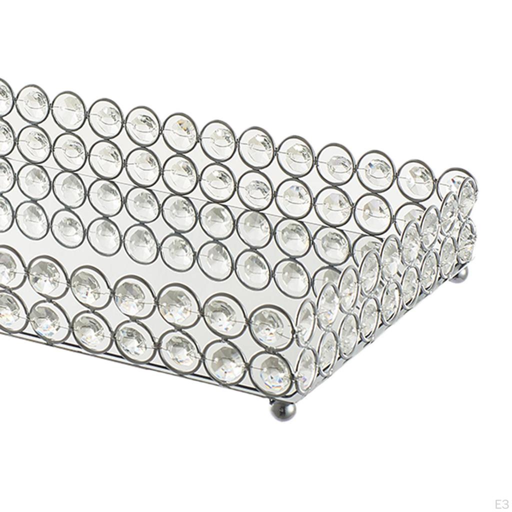 3 Size Decorative Mirror Tray Perfume Makeup Jewelry Organizer F/ Vanity Dresser