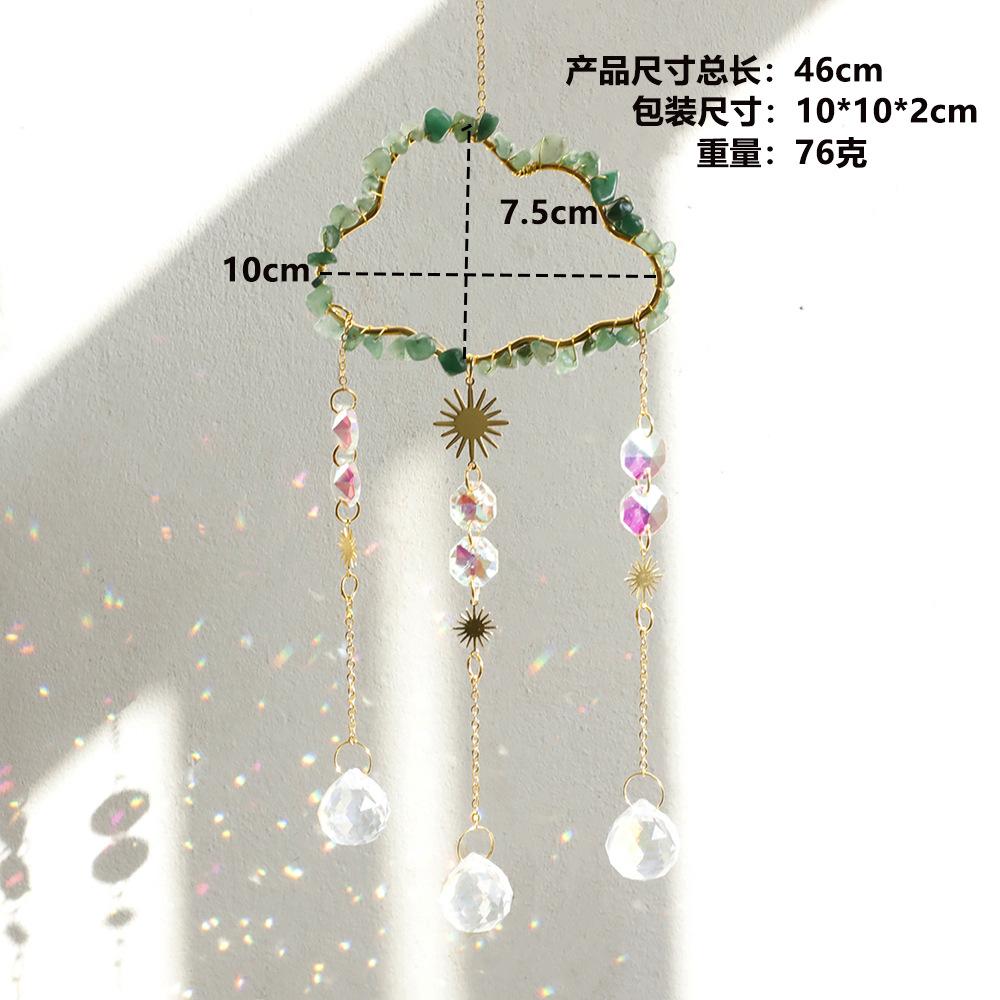 Natural  Crystal Sun Catchers Home Decor Cloud Crystal Wind Chimes Room Outdoor Garden Hanging Decorations Home Decor Items Gift