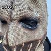 Scarecrow Latex Masque Halloween Masque, Adults Scary Full Head Honor Haunted House Role Play Cosplay Party Props for Costume, One Piece Elastic