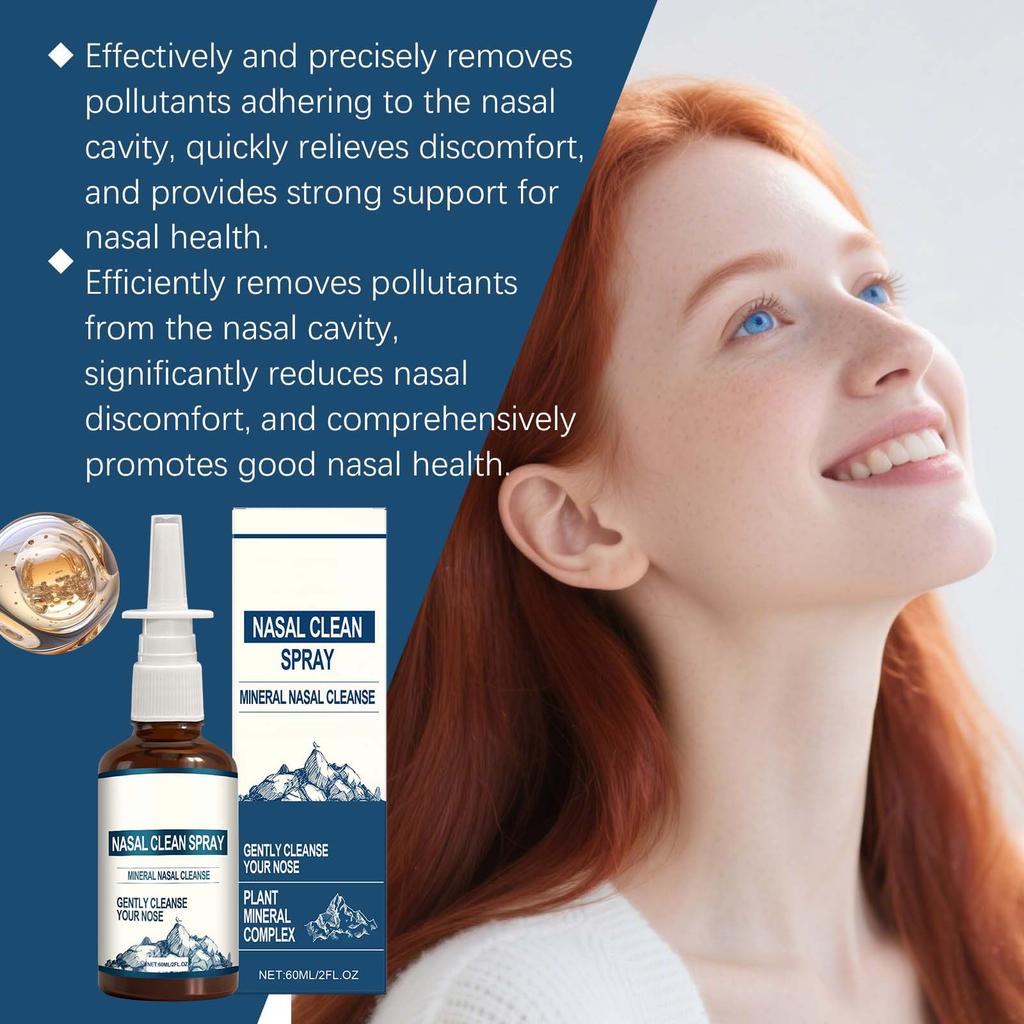 Nasal Cleaning Spray Relieving Nasal Cavity Congestion Soothing Mucosa Removing Pollution Mild Formula Nourishing Nose Care Tool