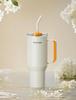 Blackube Large Capacity Vacuum Keeps Drinks Hot or Cold for 24 Tumbler with Handle and Wide Easy to Perfect for Outdoors or Orange Tumbler, 1200ml,