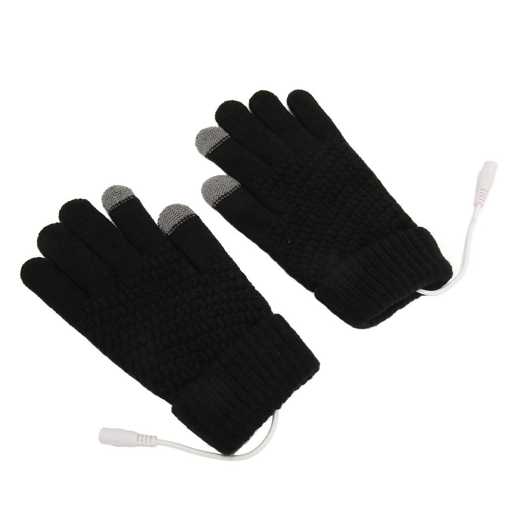 USB Heated Gloves Thicken Detachable Electronic Warming Knitted Gloves for Autumn Winter