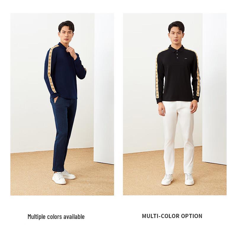 Goldlion Men's Long-Sleeve Warm Polo Shirt