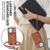 Lanyard Leather Wallet Card Phone Case for iPhone 15 14 Plus 13 12 11 for Samsung Galaxy S23 Ultra S22 Plus S21 FE A54 A14 Note 20 Crossbody FlipCover