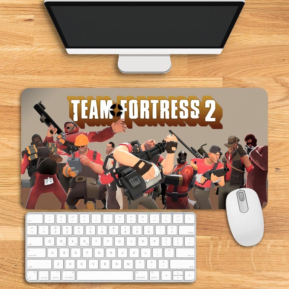Game T-Team F-Fortress 2 Mousepad Computer Laptop Extended Mouse Mats Large Rubber Keyboards Table Mat Accessories