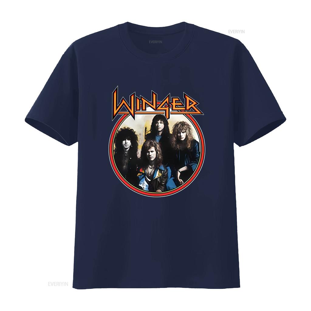 Winger Band Konzert Rock Musik Druck T-Shirt Baumwolle Alle Größen vintage Gewaschen Herren Grafik Atmungsaktiv Oberteil Für Den Alltag