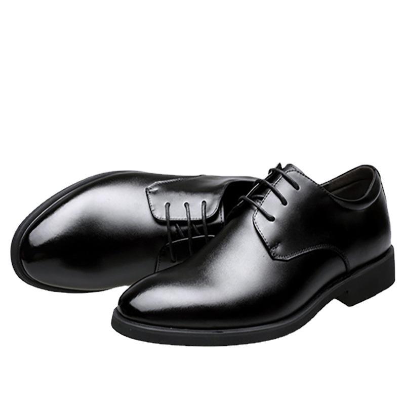 British Men's Shoes Men's Groomsmen Black Groom Business Formal Suit Soft-soled Suit Summer Casual Leather Shoes