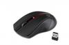 Wireless Optical Mouse, GALAXY Black/red, Rubber Surface
