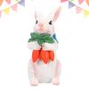 Osterhasenfigur Deko, Stehende Frühling Harz Weißer Hase Statue Tischplatte Ornament, Festivalgeschenk für Garten Zuhause